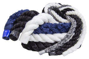 Different colors of Twisted Chenille Bondage Rope by Knotty Desires in different diameters.