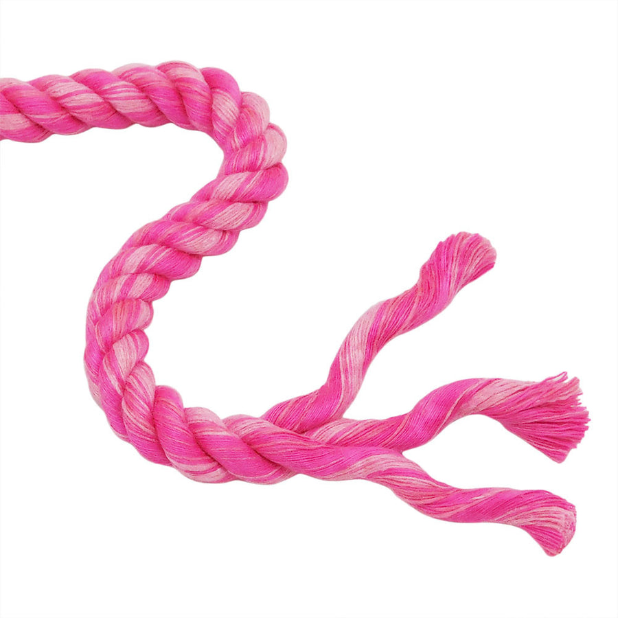 Super Soft Triple-Strand 1/4 Inch Twisted Cotton Bondage Rope (Pink)