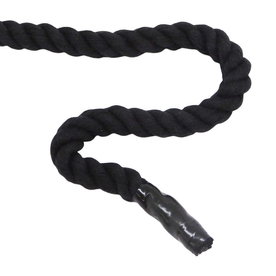 Knotty Desires Twisted Cotton Bondage Rope in black.