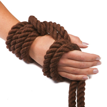 Super Soft Triple-Strand 1/4 Inch Twisted Cotton Bondage Rope (Chocolate)