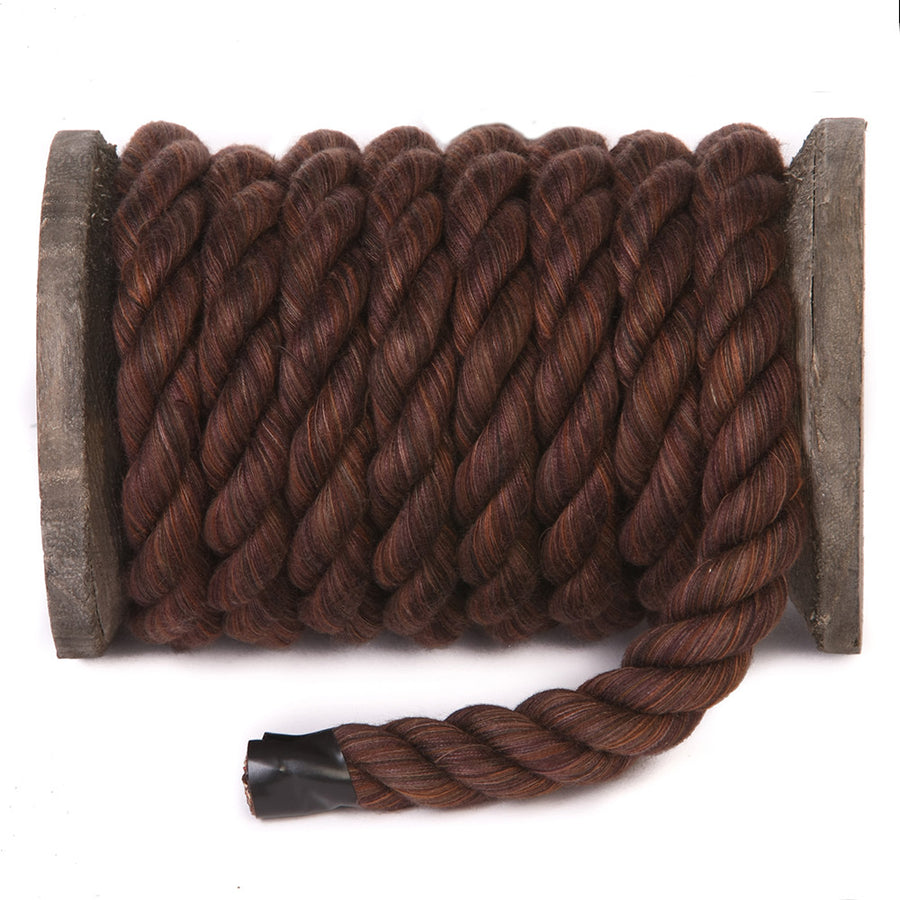 Super Soft Triple-Strand 1/2 Inch Twisted Cotton Bondage Rope (Chocolate)