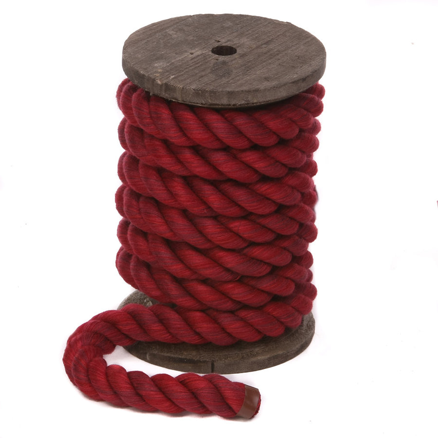 Twisted Cotton Bondage Rope (Burgundy)