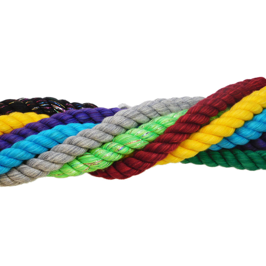 Super Soft Triple-Strand 1/4 Inch Twisted Cotton Bondage Rope (Purple)