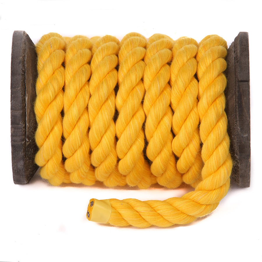 Super Soft Triple-Strand 1/2 Inch Twisted Cotton Bondage Rope (Gold)